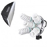 תאורה קבועה ל-5 נורות כולל סופטבוקס Godox TL-5K with 60X60cm softbox תאורה קבועה ל-5 נורות כולל סופטבוקס Godox TL-5K with 60X60cm softbox